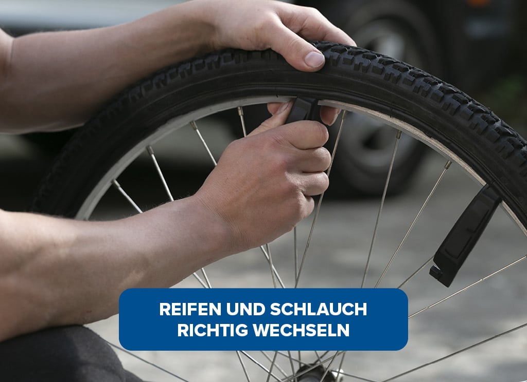 Reifen und Schlauch beim Fahrrad richtig wechseln. Hier klicken
