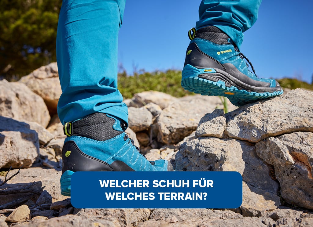 Welcher Schuh ist für welches Terrain geeignet? Hier klicken.