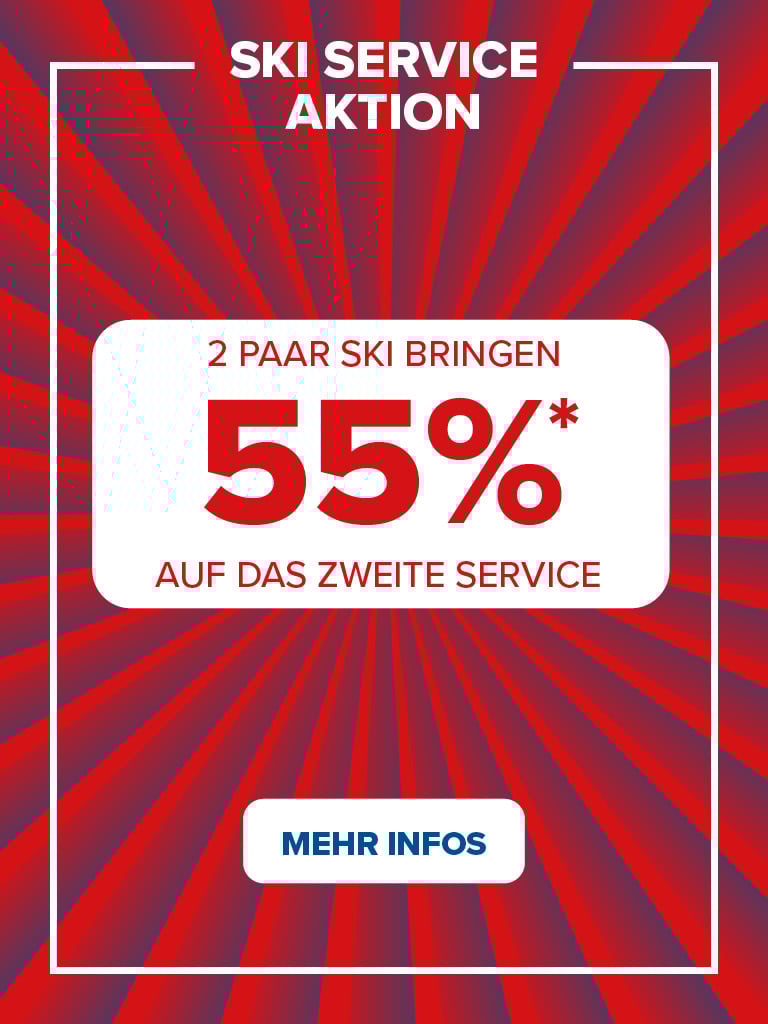 SKI SERVICE AKTION 2 Paar Ski bringen 55% auf das zweite Service Mehr Infos