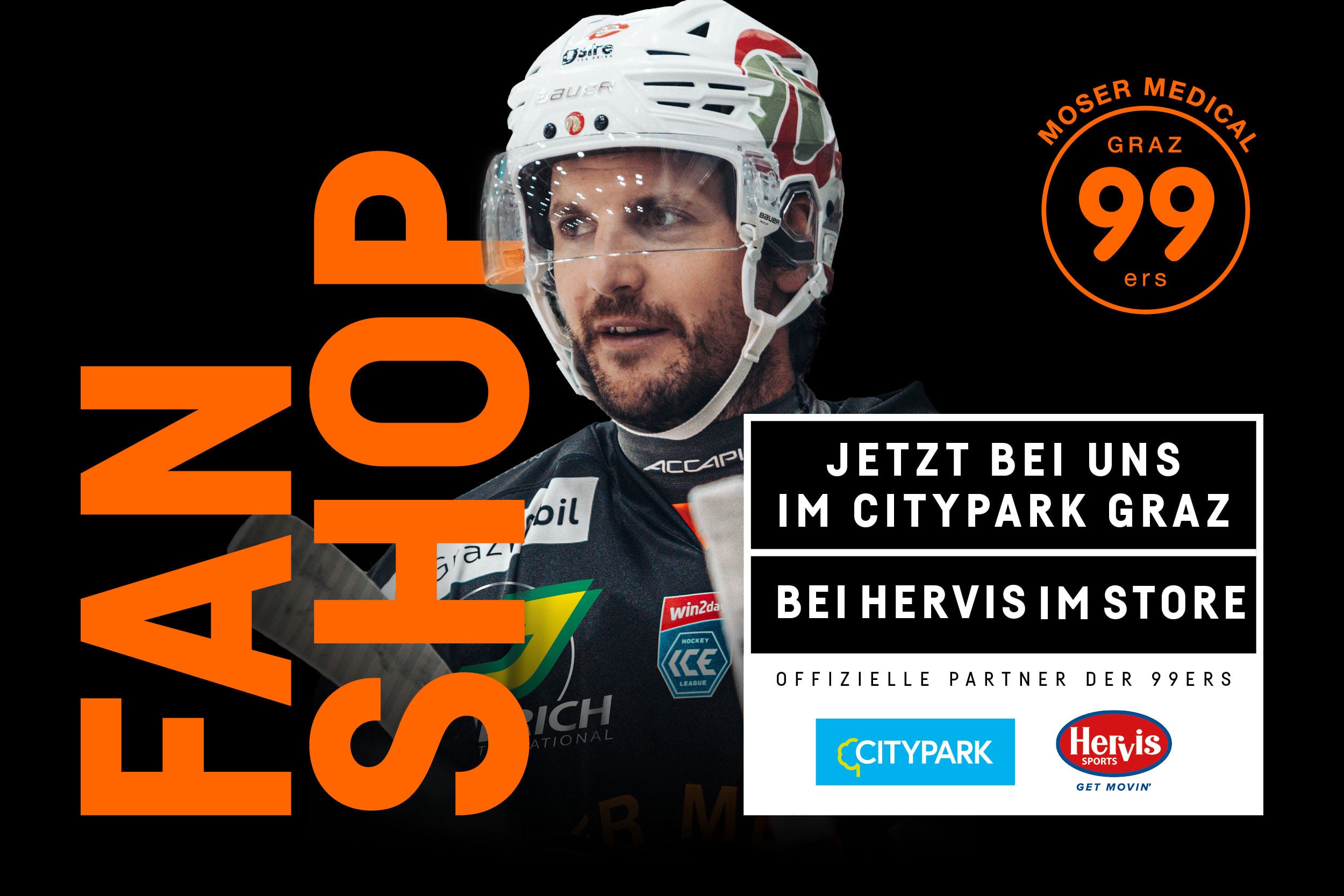 Offizielle Graz99ers-Fanwear ab sofort bei Hervis im Citypark Graz