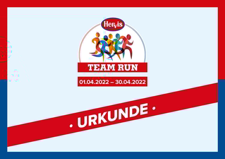 Deine Hervis Team Run Urkunde