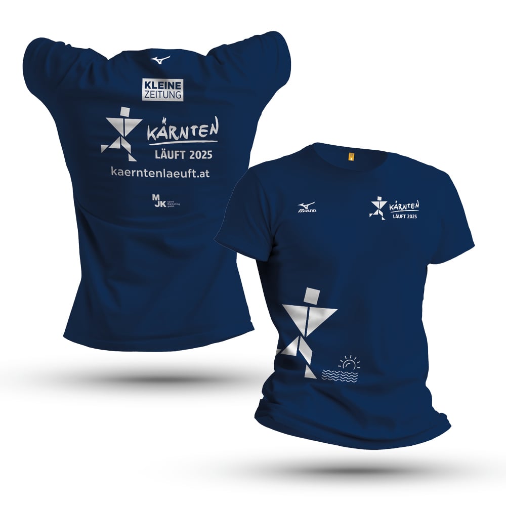 Kaernten laeuft Shirt 2025 Farbe blau