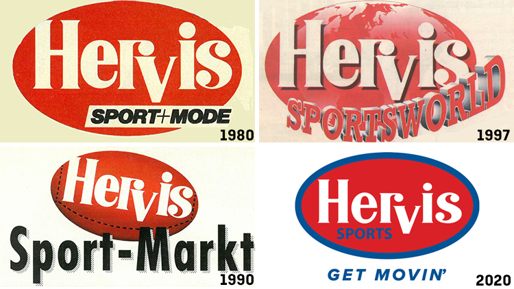 Hervis Logo damals und heute